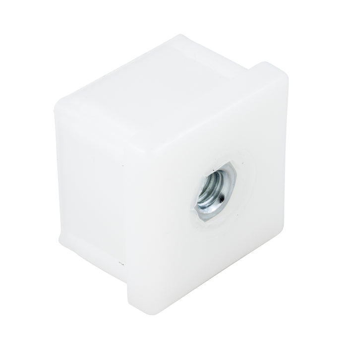 Plug Glide for 16-18 Gauge Sq Tube 1-1/2" x 5/16"-18 Polyethylene Natural by Spaenaur Inc.