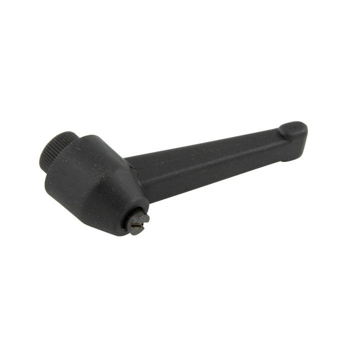 Indexed Clamping Lever, Female 4.73" Length, 1/2"-13 Thread 2.76" Overall Height Thermoplastic Black, Metal Insert by Spaenaur Inc.