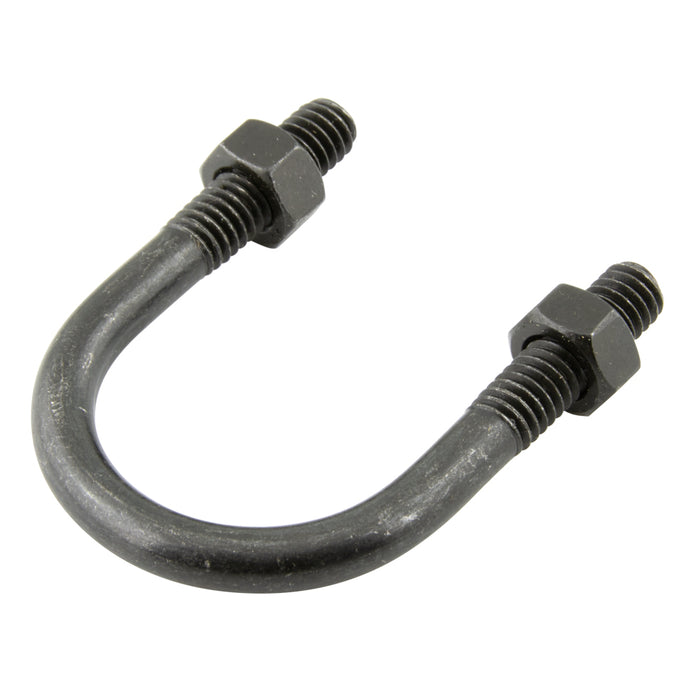 1/2"-13 U-Bolt with Nuts for Pipe Size 3-1/2" 4" ID x 5-1/2" Inside Length Low Carbon Steel, Black Oxide