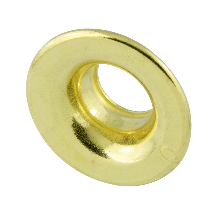 Brass Rolled Rim GRommets with Spur Washers (144/Pk) 5/8" Hole DIA, Size #4 Brass Plain (116-129 & 116-229) by Spaenaur Inc.