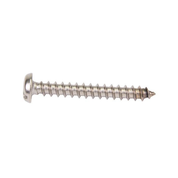 Tapping Screw, Pan Head Slotted Drive, Type AB, #6 x 3/8" Length, Stainless Steel by Spaenaur Inc.