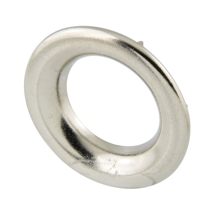 Brass Grommet And Spur Washer (116-126 And 116-226) 144/Pk 7/16" Hole Dia., Size #2 Brass Nickel Plated