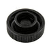 Shear-Loc Knob, Fine Ribbed M6 x 19mm O.D. Dupont Delrin 500 Black by Spaenaur Inc.