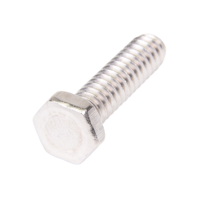 Machine Screw, Hex Head, Unslotted Drive, #10-24 UNC x 1" Length, Stainless Steel