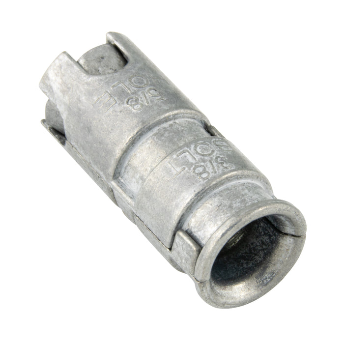 Double Expansion Shield, Ribbed, Alloy Zinc Plated, 5/16"-18 Bolt x 1-5/8" (5/8" Drill)