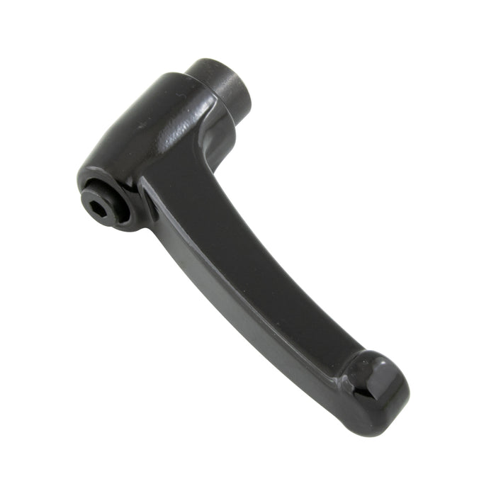 Indexed Clamping Lever, Female THRD 2.96" Length, 5/16"-18 Thread 1.77" Overall Height Thermoplastic Black, Zinc Diecast Thread