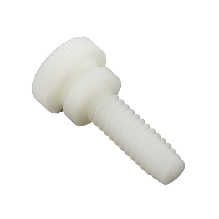Thumb Screw, Knurled 3/8" - 16 UNC x 2" Molded Nylon 6/6(Ul94V2) Natural by Microplasticsinc