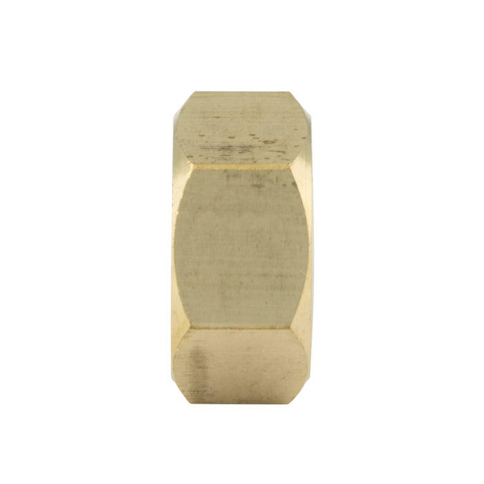 Hexagon Nut #4-36 Uns (1/4" A/F x 3/32" TH) Brass Plain Finish ANSI B18.6.3-1986