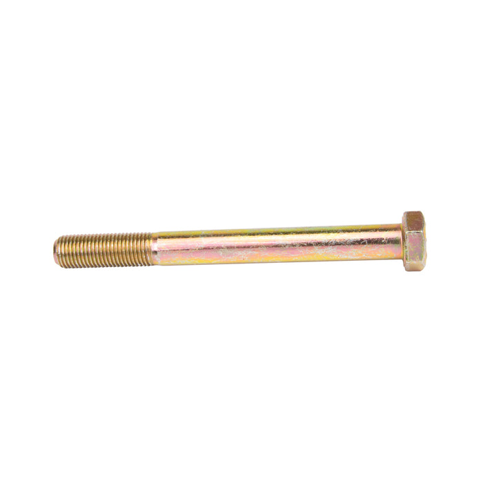 Vis à tête hexagonale, norme SAE de classe 8, 3/4" - 16 UNF x 5", en acier allié à teneur moyenne en carbone de classe 8, zinguée avec un revêtement au dichromate jaune, conforme à la norme ANSI B18.2.1-1965, fabriquée par Spaenaur Inc.