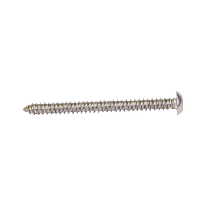 Tapping Screw, Button Head Security Hex Socket Drive, Type AB, #10 x 2" Length, Stainless Steel by Spaenaur Inc.