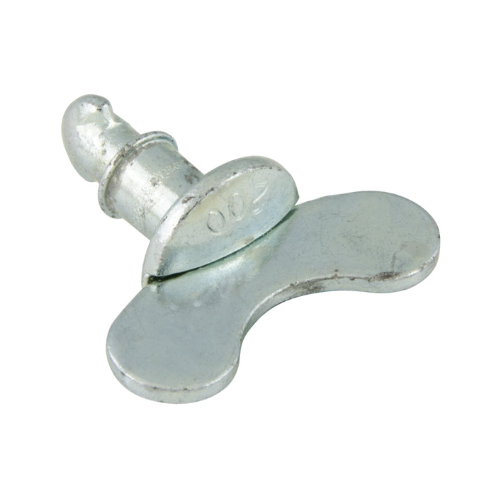 Garniture à tête ailée à quart de tour, plage de serrage 0,130-0,149 po, diamètre extérieur de la tête 1,13 po, acier, alliage de zinc chromate, par SouthCo
