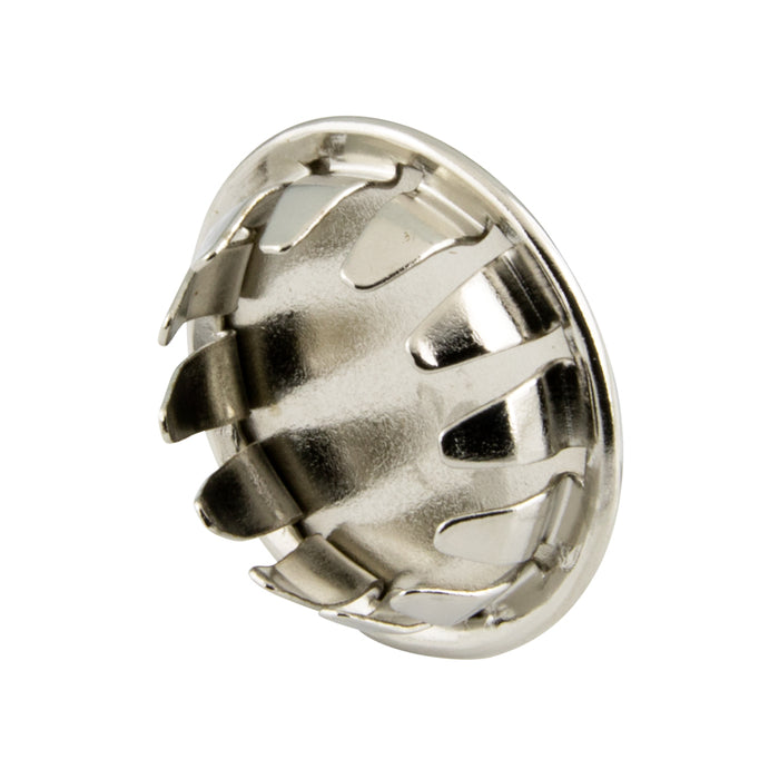 Pronged Plug Button for 7/8" Hole x .062/.093" Panel C1010 Steel, Nickel Plated