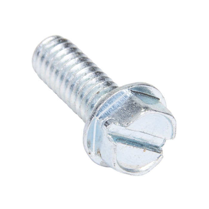 Machine Screw, Washer Head, Slotted Drive, #12-24 UNC x 5/8" Length, Steel Zinc Plated by Spaenaur Inc.