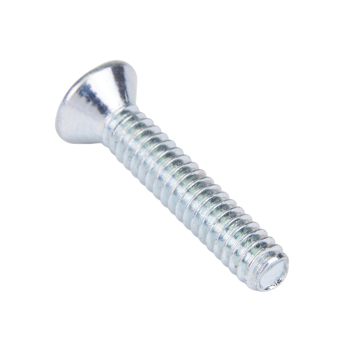 Vis à métaux, tête plate, empreinte cruciforme, M2 x 0,40 mm UNC x 6 mm de longueur, acier zingué