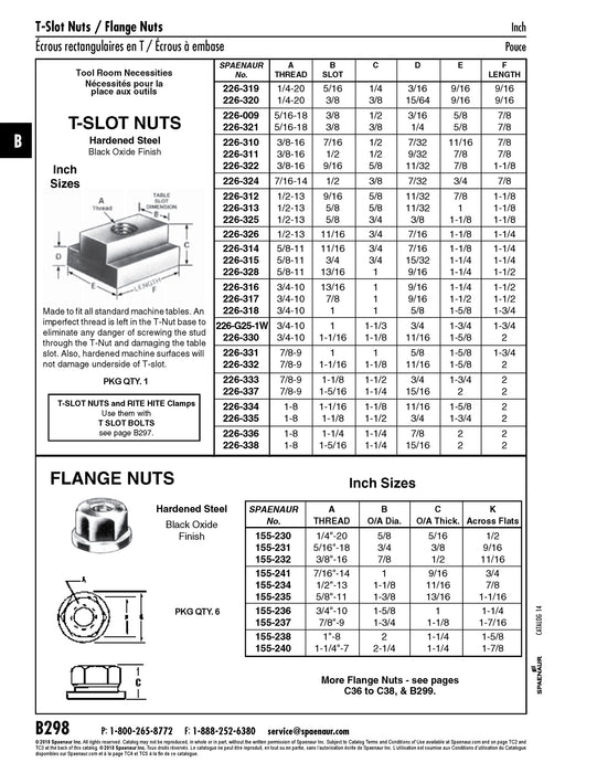 Standard T-Slot Nut for 1" Table Slot, 7/8"-9 THRD 1" O/A HT Heat Treated Hardened Steel Black Oxide Finish