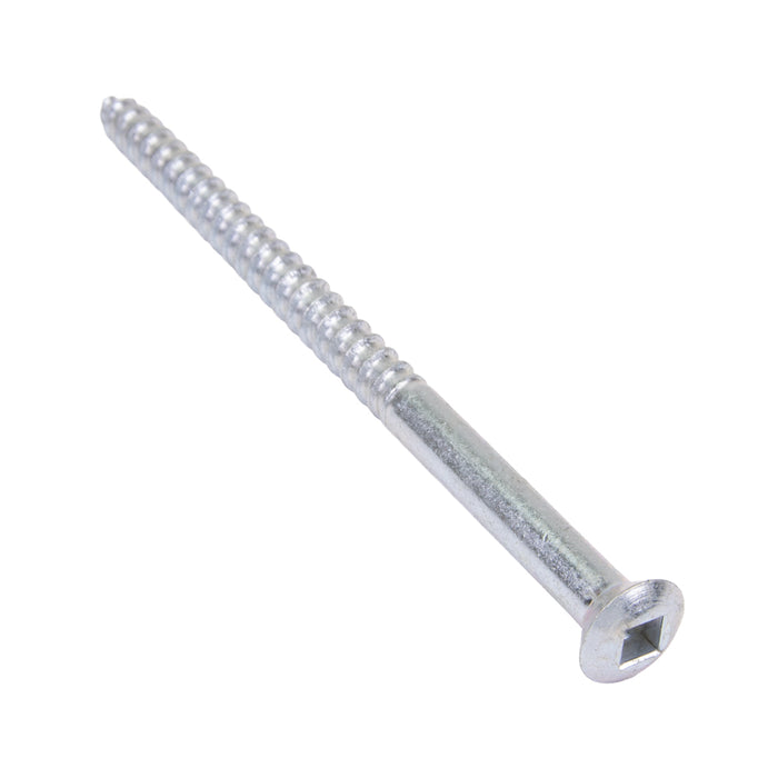 Wood Screw, Oval Head, Square Socket, #6 x 1" Length, Steel Zinc Plated, ASME/ANSI B18.6.1 by Spaenaur Inc.
