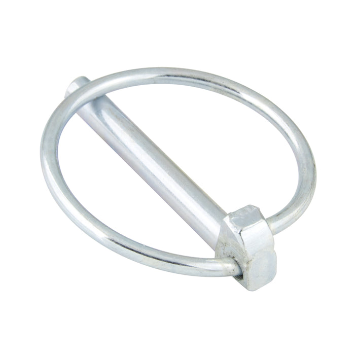 Lynch Pin W/ Round Ring 8mm DIA x 45mm LGTH C-1018 Steel Zinc Dich Plated