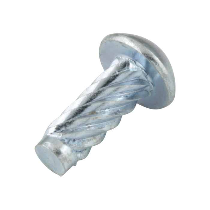 Type U Drive Screw, Round Head, #2 Gauge(0.098") x 1/8" Length, Case-Hardened Steel Trivalent Zinc Plated, ASME/ANSI B18.6.4