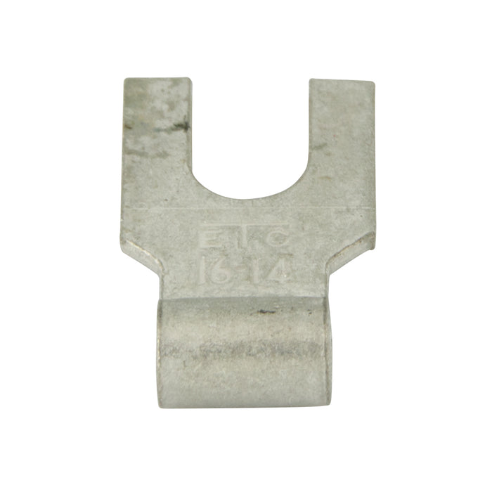 Brass Spade Flag Terminal, Solderless, Non-Insulated 22-18 GA. Wire, #8 Stud Brass, Heavy Bright Tin Plate by Spaenaur Inc.