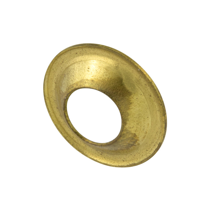 Brass Flush Type Finishing (Screw) Washer Screw Size #10 15/32" OD Brass Plain