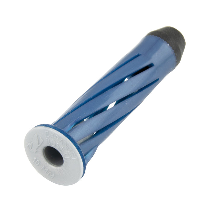 "Rosett" Hollow Wall Anchor, Twisted Grooved, Round Hook, Nylon Blue, 3/8" Drill Dia x 3/4" Length
