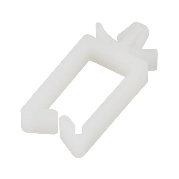 Wire And Cable Holder, Type 1 Top Entry, Regular GAte, for 3/16" Mounting Hole, 3/4" Inside LGTH x 7/16" Inside Wd, Nylon 6/6 White by Spaenaur Inc.