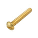 Machine Screw, Round Head, Slotted Drive, #4-40 UNC x 1" Length, Brass Plain by Spaenaur Inc.