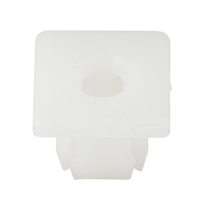 Écrou à œillet, tête ronde pour vis autotaraudeuse n° 8, tête de 3/8", gamme HT pour panneaux : 0,031/0,156", trou dans le panneau : 0,275/0,290", nylon naturel, fabriqué par Spaenaur Inc.