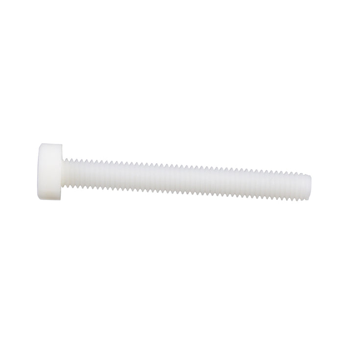 Machine Screw, Hex Head, Unslotted Drive, M8 x 1.25 mm UNC x 16 mm Length, Nylon Natural by Spaenaur Inc.