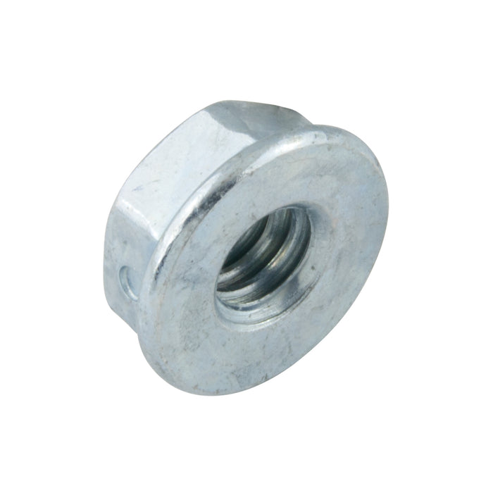 Side Distortion Hex Locknut, Small Flange, for Sae GR 1,2,3 & 5 Bolts 5/8"-11 UNC, Flange DIA. Max. 1.330", Grade F Steel, Zinc Plated And Wax