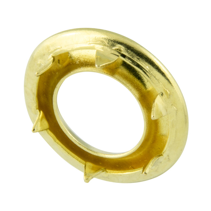 Brass Rolled Rim Grommets with Spur Washers (144/Pk) 7/16" Hole Dia., Size #2 Brass Plain (116-125 & 116-225) by Spaenaur Inc.