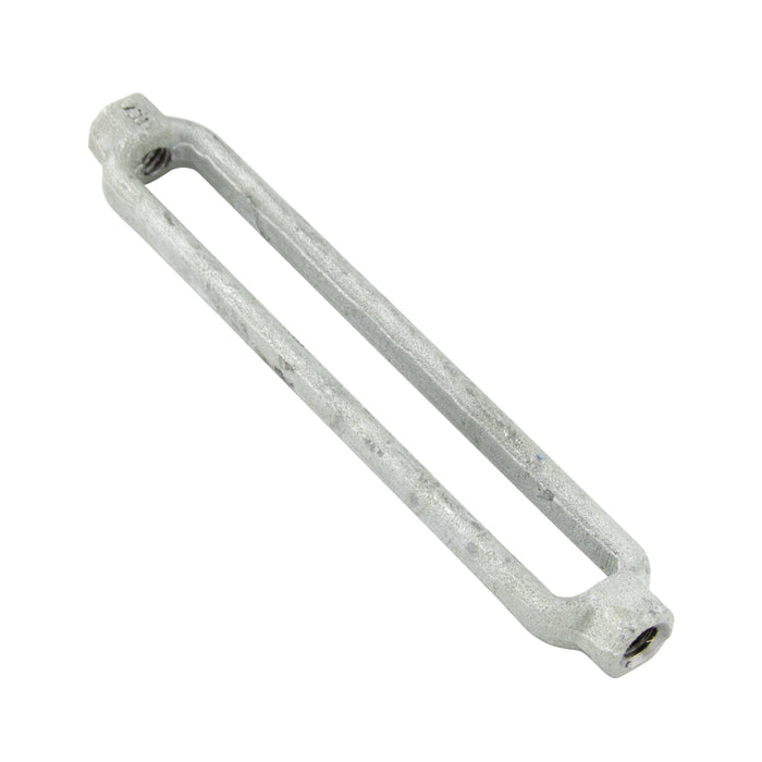 Turnbuckle Body with One Right Hand And One Left Hand Thread 5/8" - 11 UNC x 6" Take-Up 7-7/8" Oal, 15/16" Head Length 1030 Steel Drop forged Hot Galvanized Finish