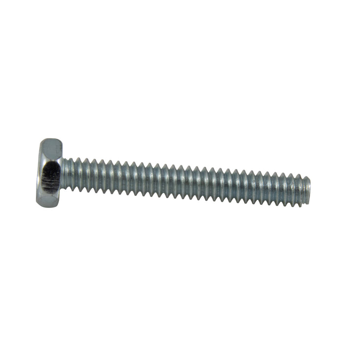Machine Screw, Hex Head, Unslotted Drive, #6-32 UNC x 3/4" Length, Steel Zinc Plated Trivalent by Spaenaur Inc.