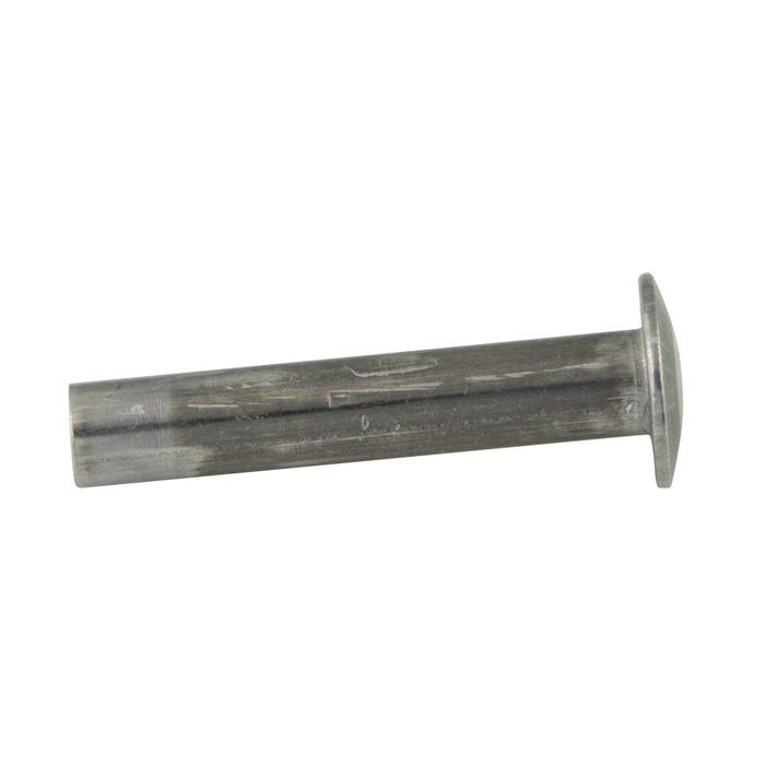 Semi-Tubular Rivet, Oval Head 3/16" x 7/16" L (3/8" Head DIA) Aluminum ANSI B18.7-1972 (R1980) by Spaenaur Inc.