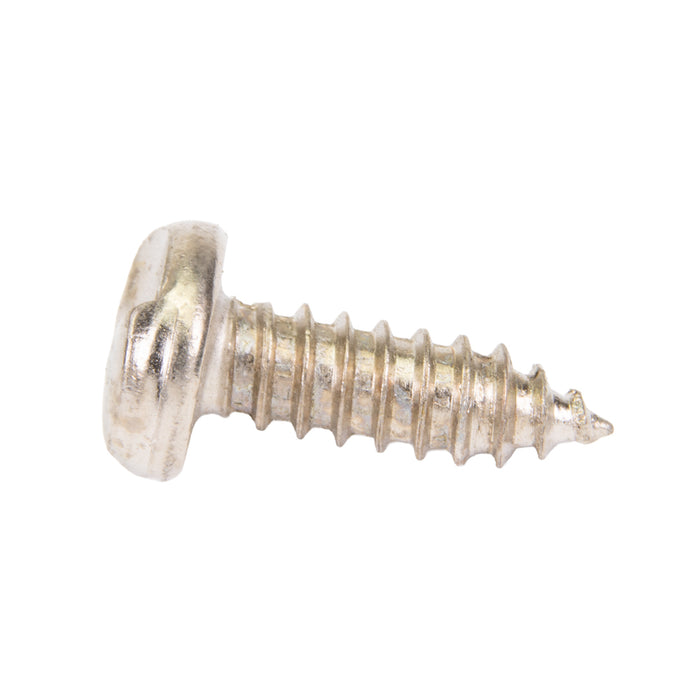 Tapping Screw, Pan Head One-Way Slotted Drive, Type A, #14 x 3/4" Length, Steel Nickel Plated by Spaenaur Inc.