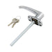 Rotary Handle, Locking with 2 Locking Keys All to Differ 5/16" x 5" Shaft 1 1/2" Escutcheon Fixing Centres Die-Cast/Steel Chrome Plated by Spaenaur Inc.