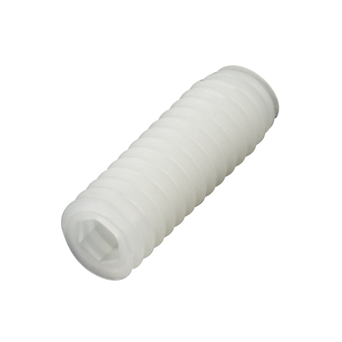 Hex Socket Set Screw Flat Point - Headless 1/4"-20 UNC x 5/16" LG Nylon 6/6 Natural Finish by Spaenaur Inc.