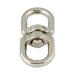 Double Swivel 3/4" Eye,2 5/8" Oal, Use with 3/16" Snap Opening Zinc Die Cast, Nickel Plated by Spaenaur Inc.