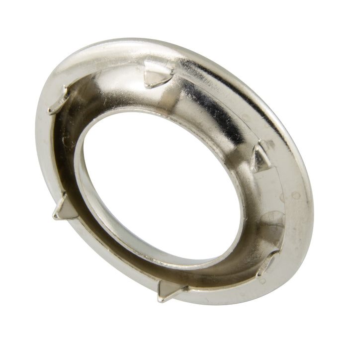 Brass Grommet And Spur Washer (116-126 And 116-226) 144/Pk 7/16" Hole Dia., Size #2 Brass Nickel Plated