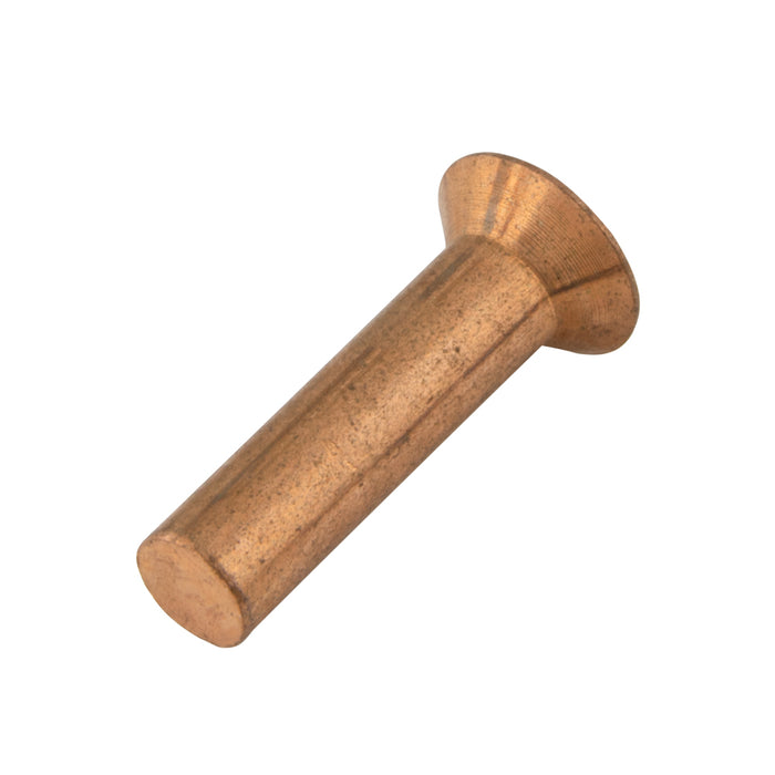 Solid Copper Rivet, 90 Degree Countersunk Head 5/16" DIA x 2" LG Copper Plain Finish by Spaenaur Inc.