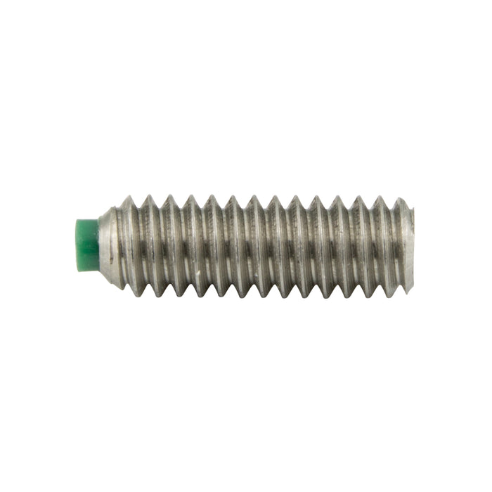 Vis à six pans creux avec pointe en laiton n° 10-32 UNF x 1/4" de long en acier inoxydable 18-8
