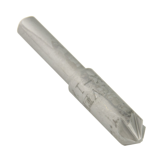 Six Flute Chatterless Countersink, 90 Degree Countersunk 1/2" Head DIA x 1/4" Shank DIA High Speed Steel