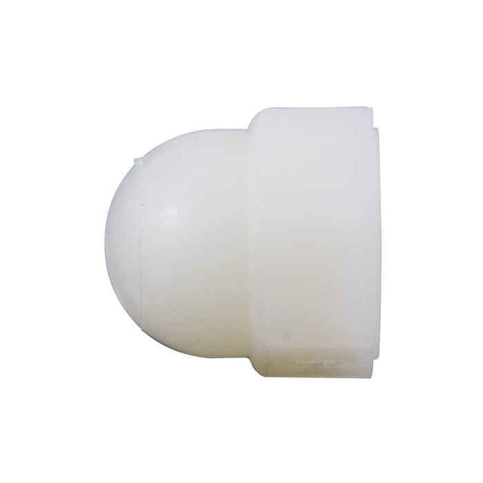 Écrou borgne, 5/8"-11, largeur à plat (WAF) : 0,925", épaisseur (THK) : 1,000", nylon, UL94V2, fabriqué par Spaenaur Inc.