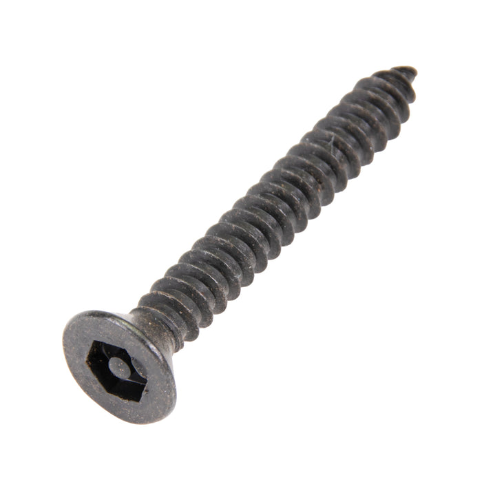 Tapping Screw, Flat Head Security Hex Socket Drive, #8 x 1-1/4" Length, Steel Black Phospate by Spaenaur Inc.