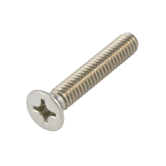 Machine Screw, Flat Head, Phillips Drive, 1/4"-20 UNC x 3" Length, Stainless Steel by Spaenaur Inc.