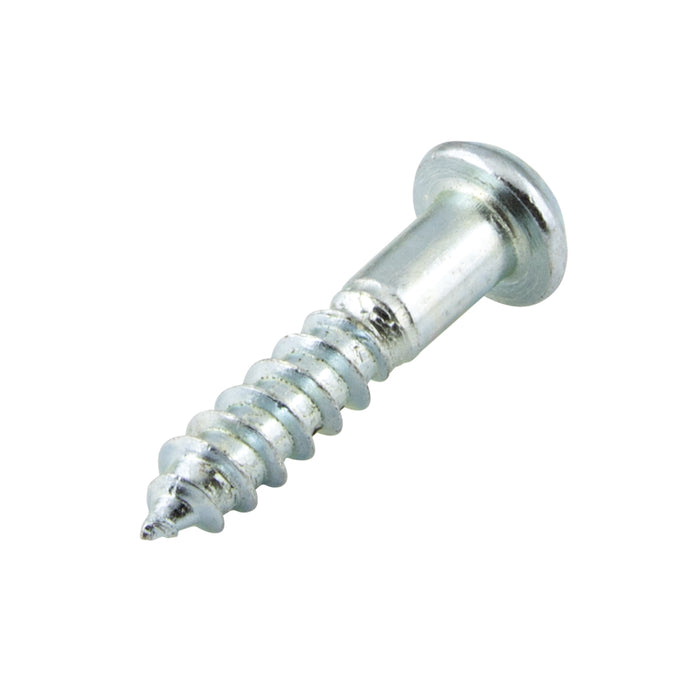 Wood Screw, Round Head, Slotted, #8 x 2" Length, Steel Zinc Plated, ASME/ANSI B18.6.1
