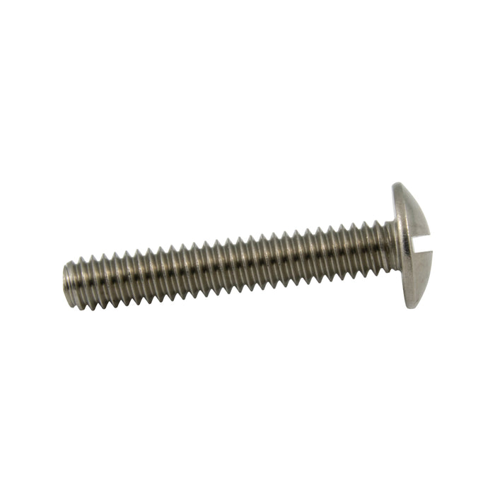 Machine Screw, Truss Head, Slotted Drive, #10-24 UNC x 1-1/4" Length, Stainless Steel by Spaenaur Inc.