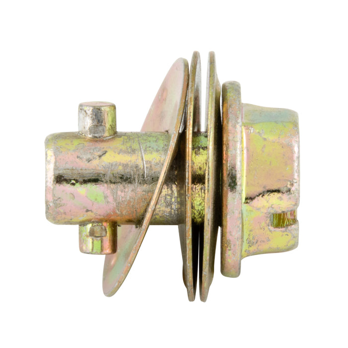 Assemblage de goujon à fixation quart de tour à tête hexagonale fendue pour une épaisseur totale de 0,545 à 0,574 po, en acier zingué avec revêtement Irridite doré, par Spaenaur Inc.