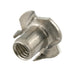 Base ronde Teenut avec 4 griffes droites 1/4"-20 UNC x 7/16" Longueur du cylindre 18-8 Acier inoxydable par Spaenaur Inc.