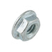 Écrou hexagonal à bride dentelée 3/8"-24 UNF, 9/16" AF, bride 3/4", en acier à faible teneur en carbone, cémenté et zingué, fabriqué par Spaenaur Inc.